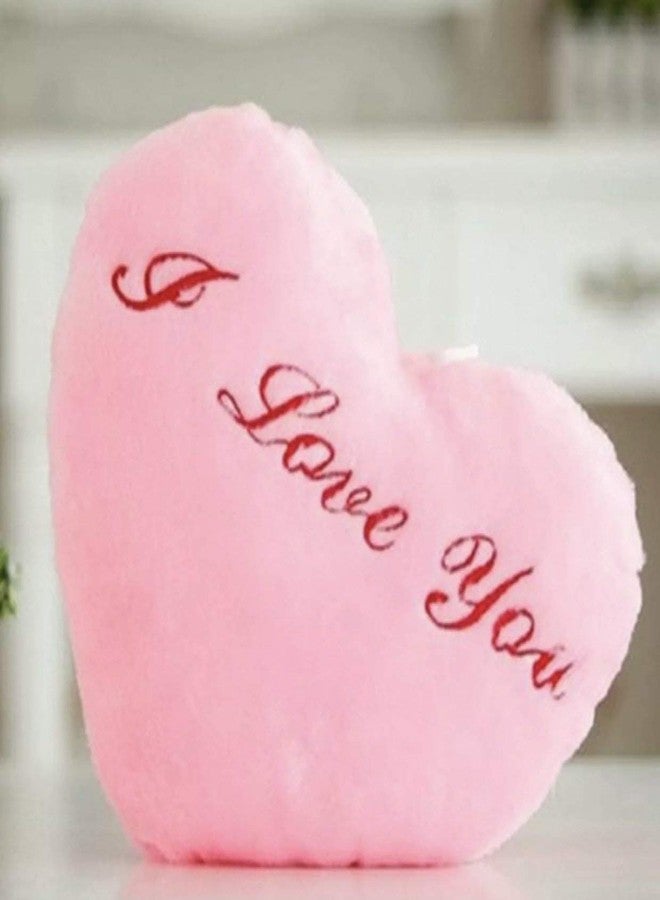 NYRWANA Lovely Heart Shape LED Plush Pillow Colourful Light Cushion Valentine Birthday Gift (Pink) - Image 3